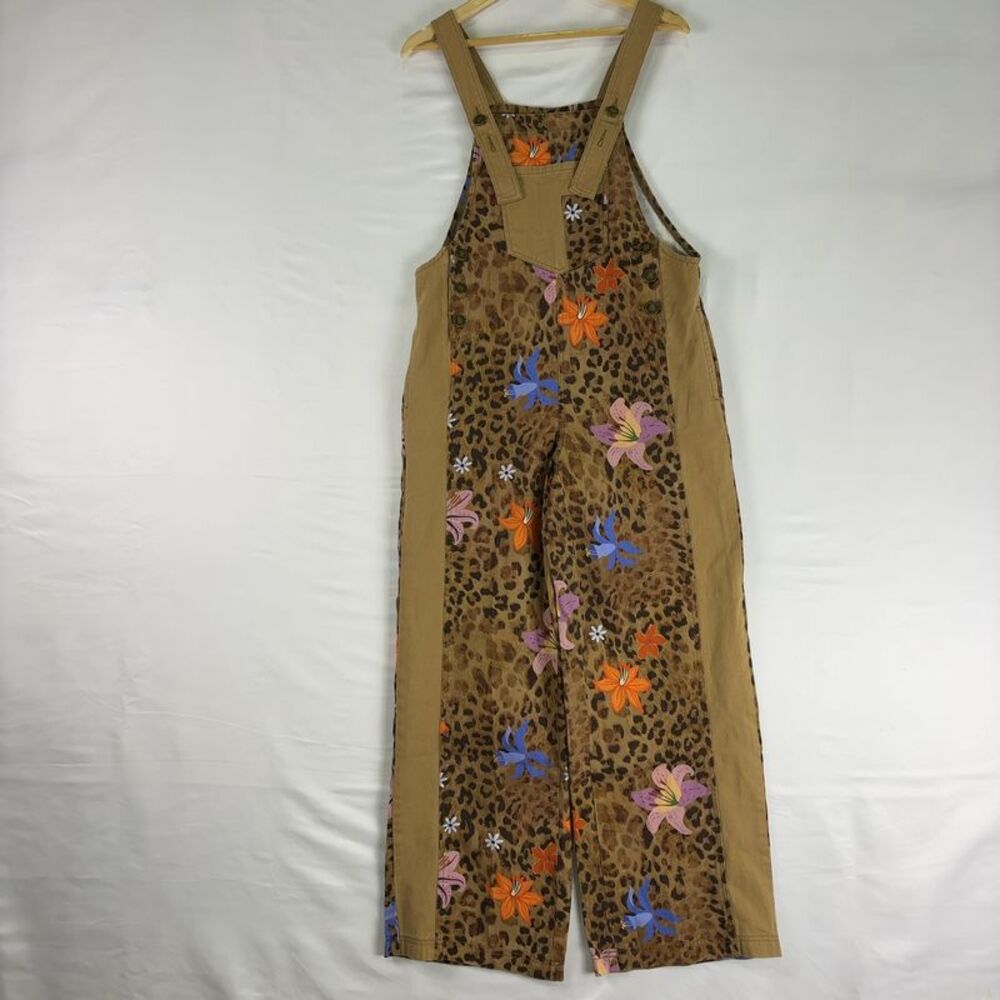 MODA ME COUTURE Women's Leopard Print Floral Jumpsuit